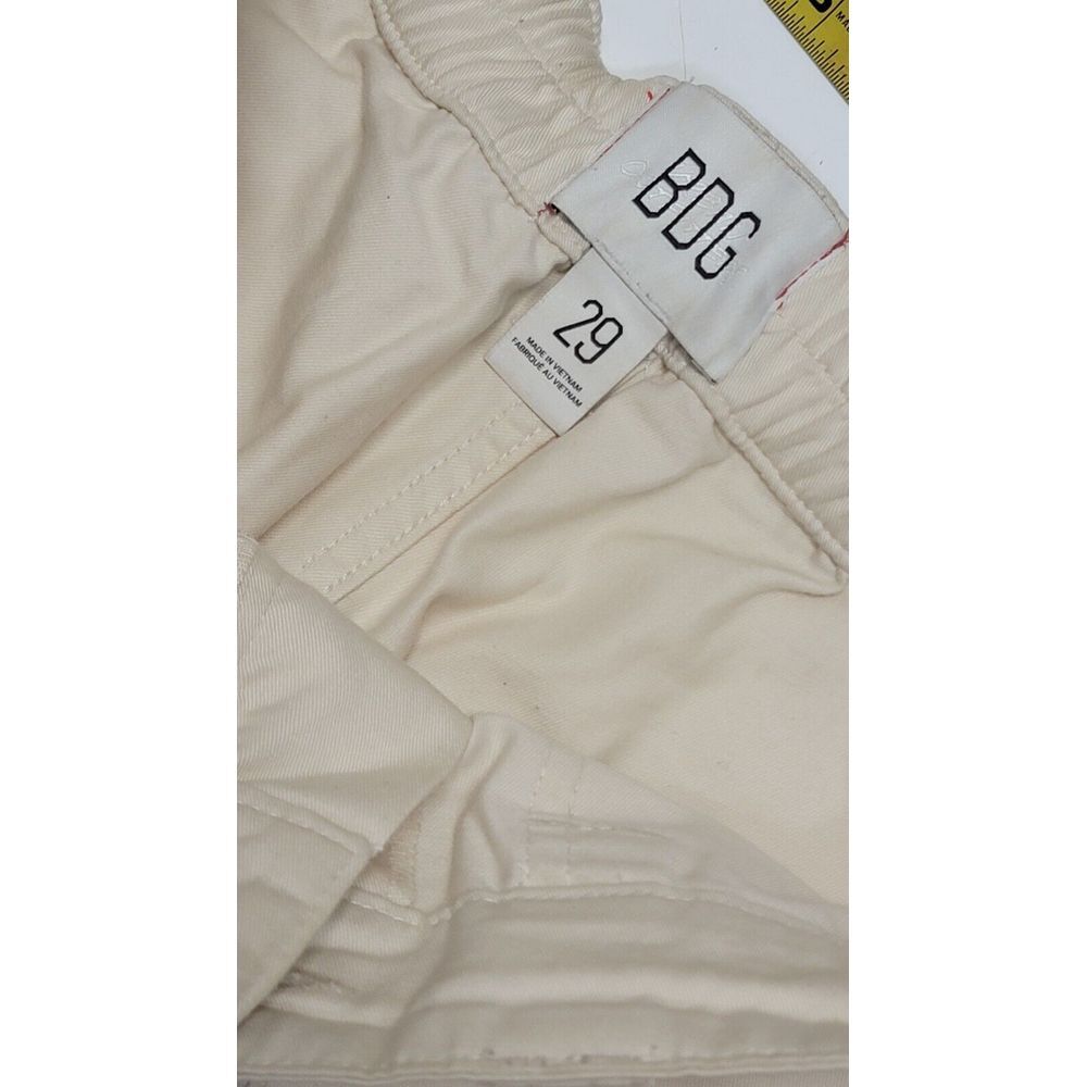 Urban Outfitters BDG White Wide Leg Cargo Pants Size 29 Stretch Waist - Picture 3 of 5